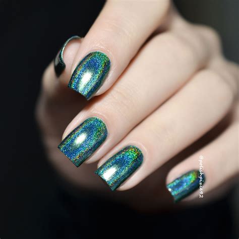 holographic green nail polish.